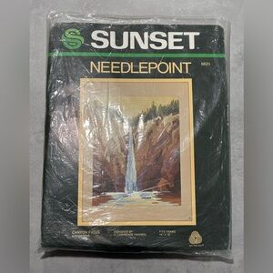Sunset Needlepoint Kit Canyon Falls Longstitch #6823 Waterfall 100% Wool